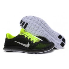 Nike free run 3.0 v5 EXT черные с салатовым